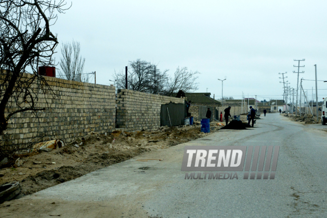 Nardaran township being landscaped. Baku, Azerbaijan, 25 Jan. 2016